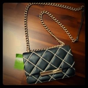 Kate Spade quilted black chain link purse